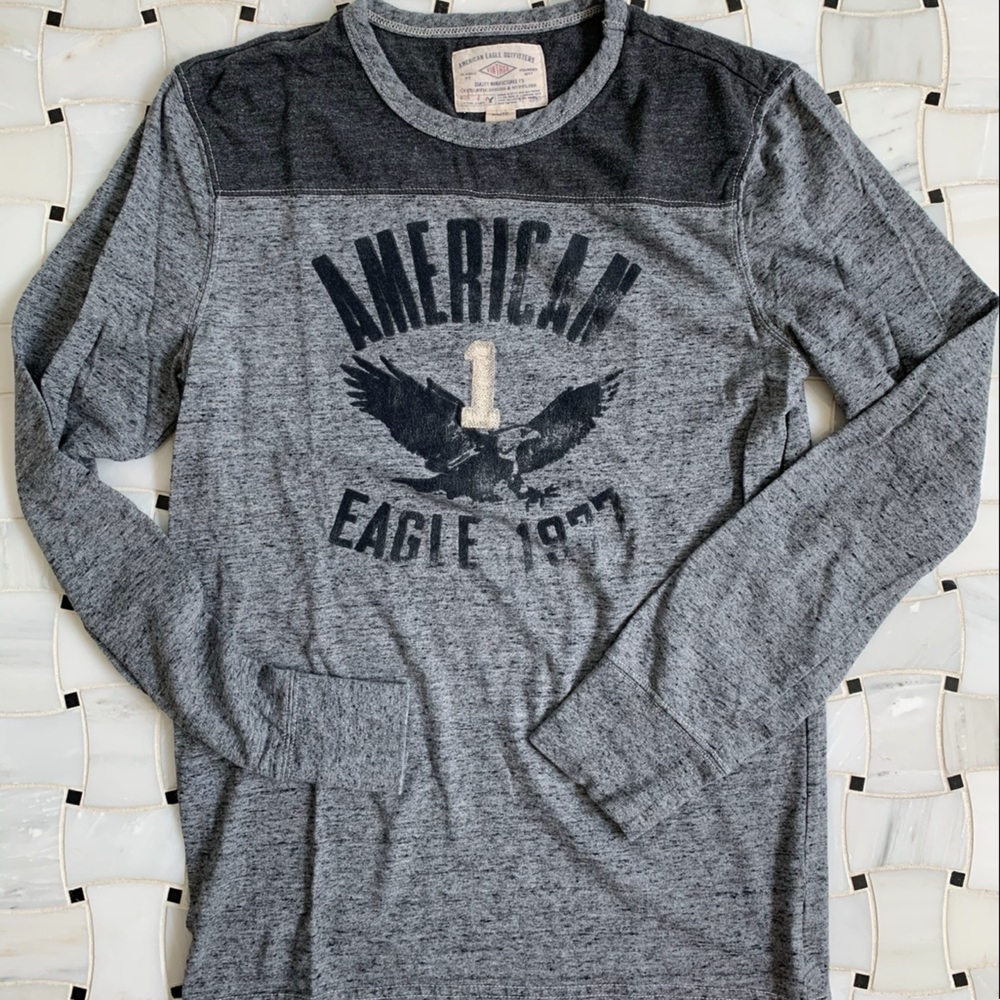 American Eagle Men’s gray Vintage long as ledge tee shirt XS